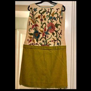 Vintage Embroidered Dress, 1960's, unlined Active